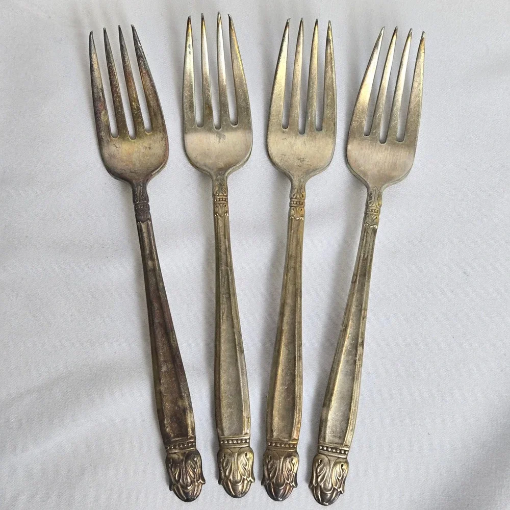 Holmes & Edwards Silverplate Forks, Danish‎ Princess Pattern, 7